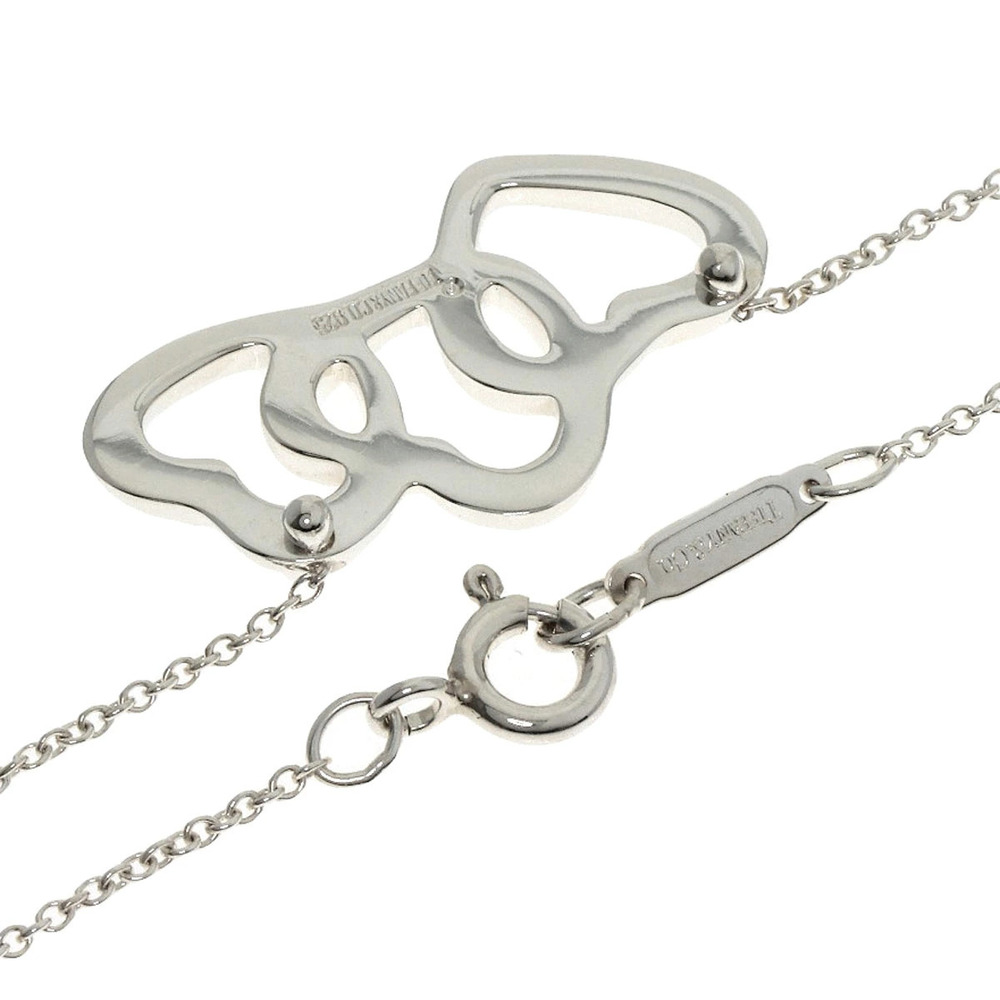 Tiffany Co Paloma Picasso Triple Heart Necklace Sterling Silver